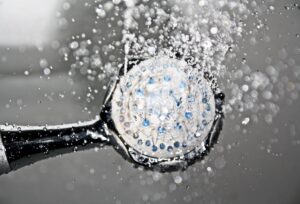 open university student taking a shower